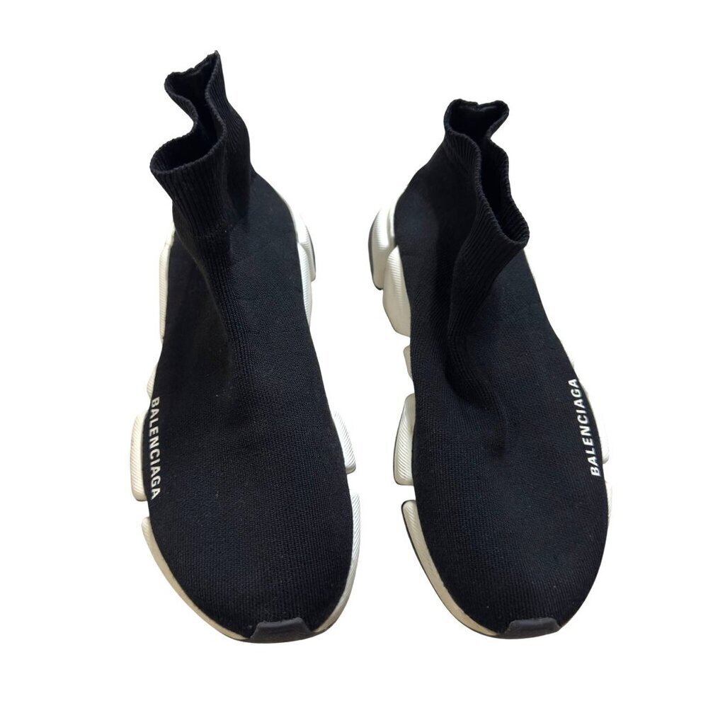 Balenciaga Speed 2.0 Sock Sneakers US 8 / UK 5 / EU 38 Black & White - Picture 5 of 13